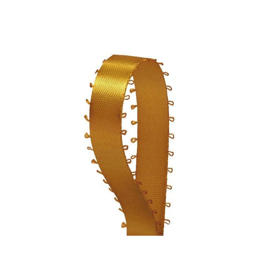 Gold Picot Ribbon | Picot Edge Ribbon | Light Gold Picot Satin Ribbon - Double Faced - 3/8in. x 50 Yards (pm575180458)
