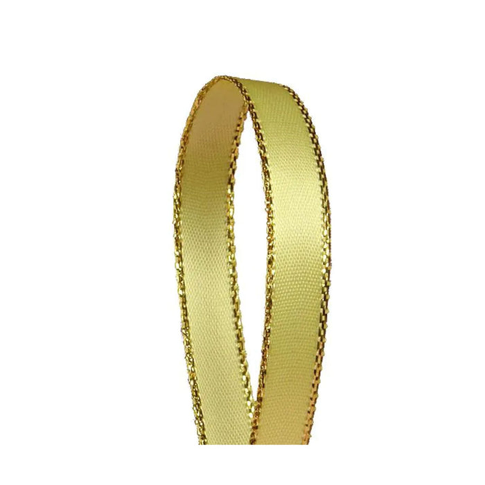 Yellow Gold Ribbon | Yellow Easter Ribbon | Baby Maize Gold Edge Satin Ribbon - 3/8in. x 50 Yards (pm57520356)
