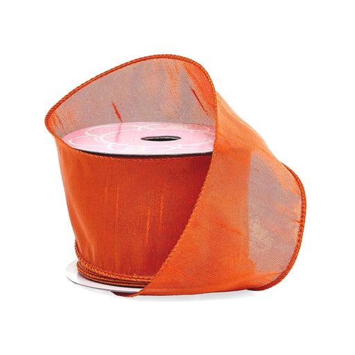 Orange Silk Ribbon | Big Orange Bows | Orange Uli Dupioni Ribbon - 2 1/2in. x 10 Yards (pm57952041)