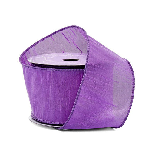 Purple Taffeta Ribbon | Big Purple Bows | Purple Uli Dupioni Taffeta Ribbon - 2 1/2in. x 10 Yards (pm57952080)