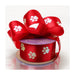 Christmas Paw Print Ribbon | Animal Lover Giftwrap | Red Paw Print Satin Ribbon - 1 1/2in. x 10 Yds (pm5822830)