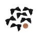 Premade Black Bows, Black Satin Bows - Pre-Tied - 1 3/8in. - 50 Pieces/Pkg. (pm601320)