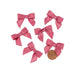 Premade Rose Bows, Rose Satin Bows - Pre-Tied - 1 3/8in. - 50 Pieces/Pkg. (pm601335)