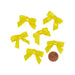 Premade Yellow Bows, Yellow Satin Bows - Dandelion Yellow - Pre-Tied - 1 3/8in. - 50 Pieces/Pkg. (pm601350)