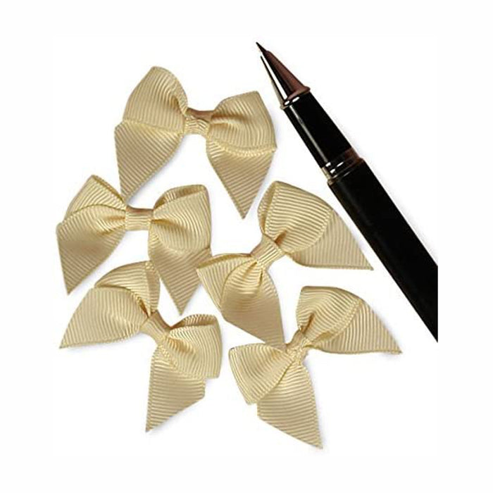 Ivory Butterfly Bows - Grosgrain - 1 5/8in. X 1 1/2in. - Pack of 25 Bows (pm6023152)
