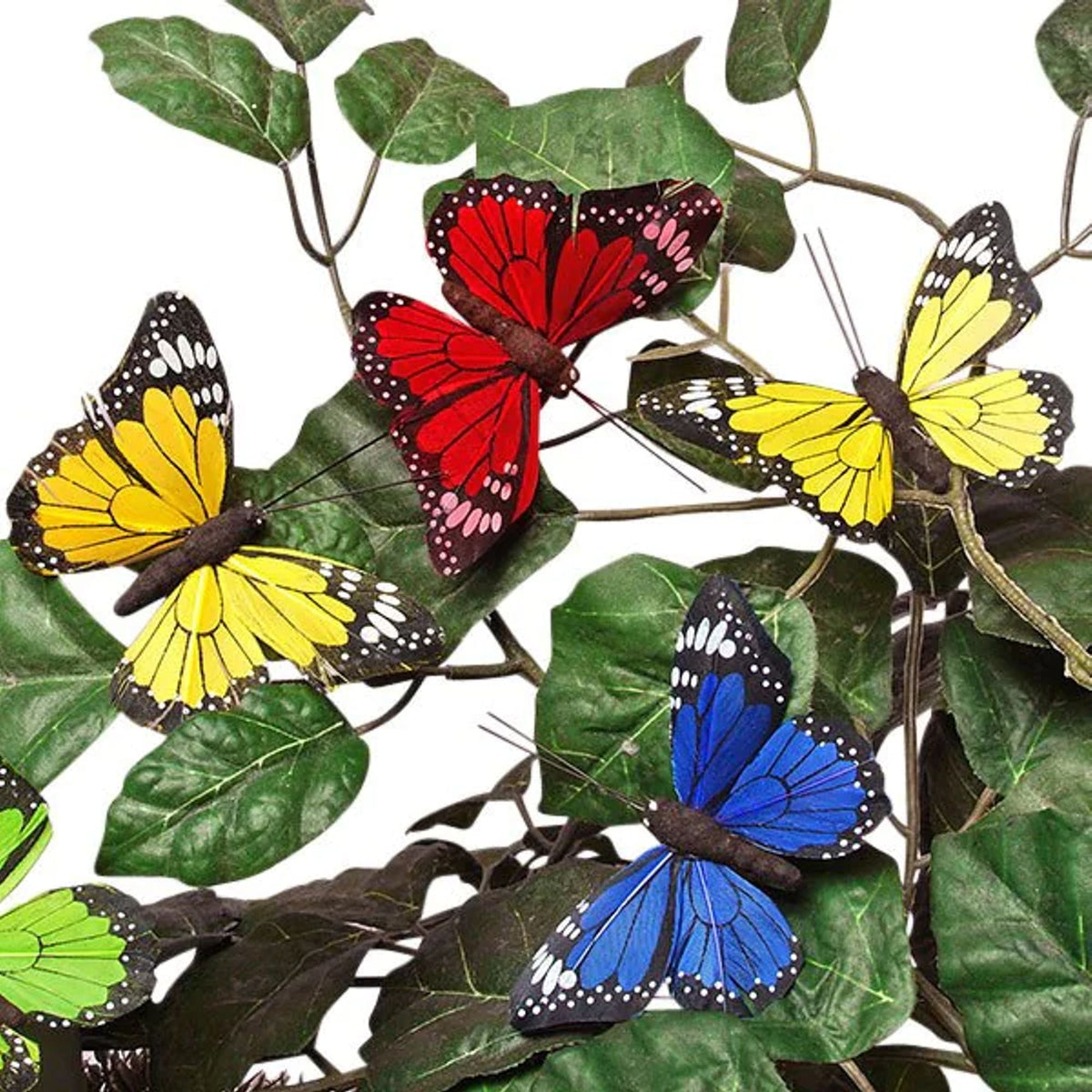 Fake Butterflies | Fake Monarch | Burgundy Feather Monarch Butterflies - 1  3/4in. - 12 Pieces/Pkg. (pm60911208)