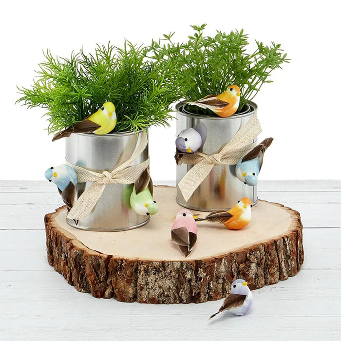 Faux Birds | Fake Birds | Small Cute Bird Decor - Magnetic - Assorted Colors - 2 1/2in. x 1in. x 1in. - 24 Pieces/Pkg. (pm60910903)