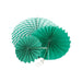 Teal Paper Fans | Teal Party Decor | Tropic Blue Spiral Paper Fan Set - 3 Pieces/Pkg. (pm892200171)