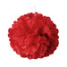 Large Red Poms | Red Party Decor | Red Tissue Paper Pom Poms - 8in. - 5 Pieces/Pkg. (pm892310830)