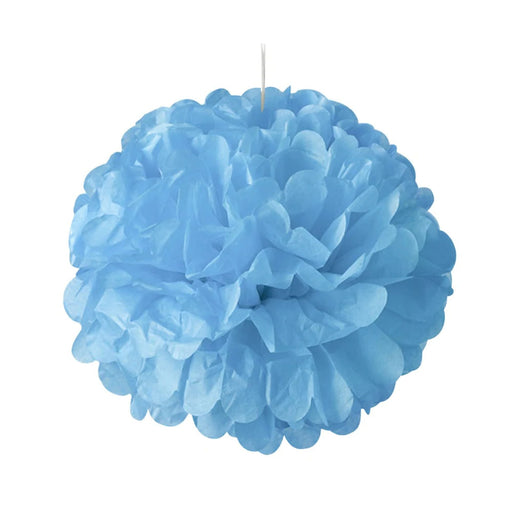 Large Light Blue Poms | Big Blue Poms | Light Blue Tissue Paper Pom Poms - 12in. - 5 Pieces/Pkg. (pm892311273)