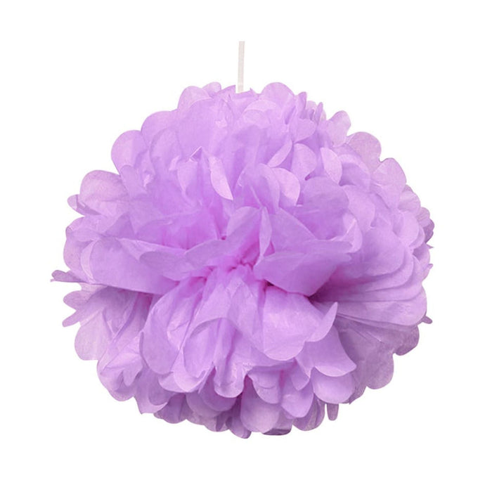 Large Lavender Poms | Lavender Flower Ball | Orchid Tissue Paper Pom Poms - 8in. - 5 Pieces/Pkg. (pm892310883)