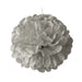 Large Silver Poms | Silver Party Decor | Silver Tissue Paper Pom Poms - 8in. - 5 Pieces/Pkg. (pm892310899)