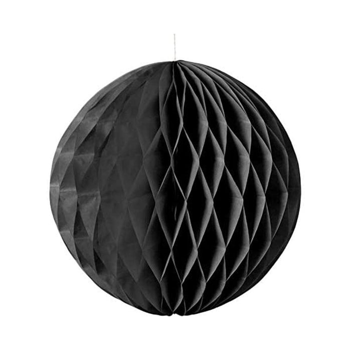 Black Honeycomb Balls | Black Tissue Paper Balls | Black Honeycomb Tissue Paper Ball - 8in. Diameter - 5 Pieces/Pkg. (pm892330820)