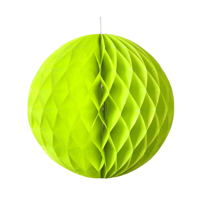 Lime Party Balls | Lime Green Tissue Balls | Lime Honeycomb Tissue Paper Ball - 8in. Diameter - 5 Pieces/Pkg. (pm892330867)