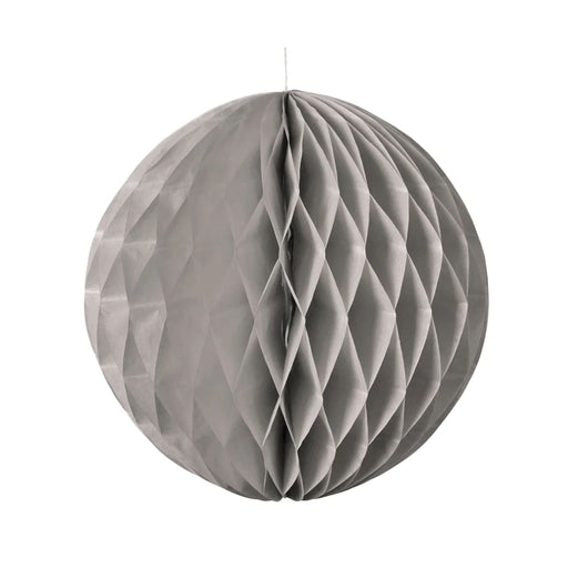 Gray Tissue Balls | Grey Honeycomb Balls | Silver Honeycomb Tissue Paper Ball - 8in. Diameter - 5 Pieces/Pkg. (pm892330899)