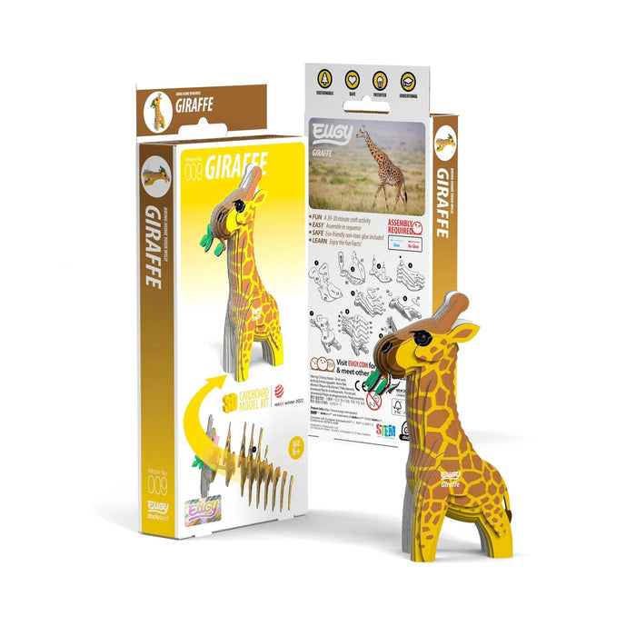Giraffe Puzzle | Giraffe Toy | Giraffe Craft Kit | EUGY Giraffe 3D Puzzle - Completed Size 1.18in. L x 2.44in. W x 4.61in. H (sl105590)