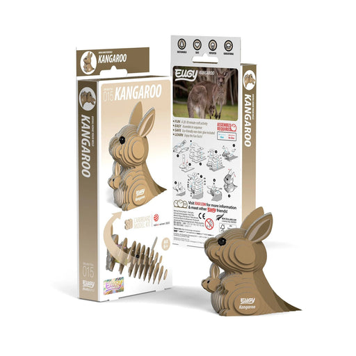 Kangaroo Puzzle | Kangaroo Toy | Kangaroo Craft Kit | EUGY Kangaroo 3D Puzzle - Completed Size 2.83in. L x 1.34in. W x 2.91in. H (sl105596)