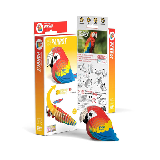 Parrot Puzzle | Parrot Toy | Parrot Craft Kit | EUGY Parrot 3D Puzzle - Completed Size 5.12in. L x 1.69in. W x 2.17in. H (sl105604)