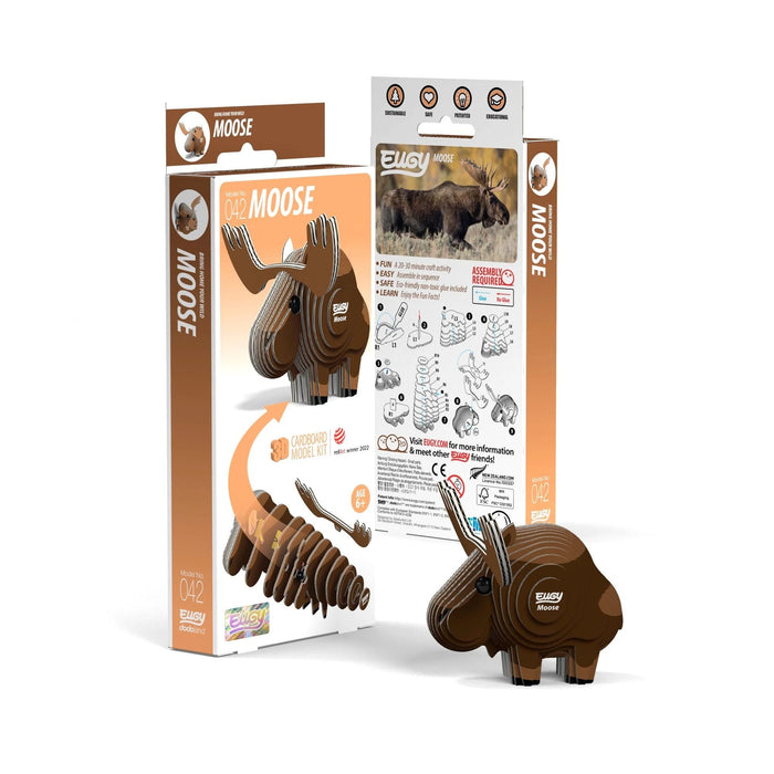 Moose Puzzle | Moose Toy | Moose Craft | EUGY Moose 3D Puzzle - Completed Size 2.48in. L x 3.27in. W x 2.48in. H (sl105623)