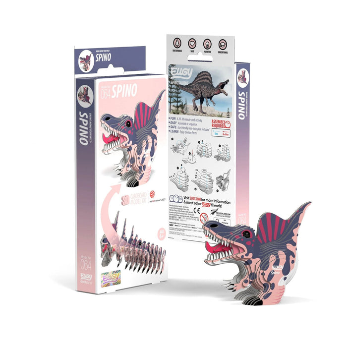 Dinosaur Puzzle | Dinosaur Toy | EUGY Spinosaurus 3D Puzzle - Completed Size 3.27in. L x 1.46in. W x 2.87in. H (sl105645)