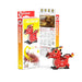 Dragon Puzzle | Dragon Toy | Dragon Craft | EUGY Red Dragon 3D Puzzle - Completed Size 3.66"in. L x 2.09in. W x 2.87in. H (sl105666)