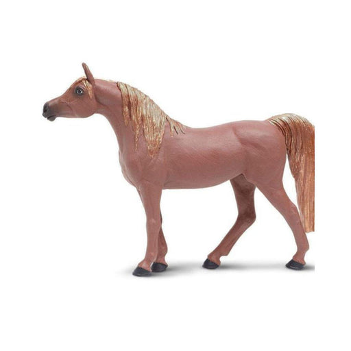 Arabian Horse Figurine | Arabian Mare Replica - Light Brown Coat - Hard Plastic - 5.5in. x 4.25in. 1.25in. - 1 Piece (sl151505)
