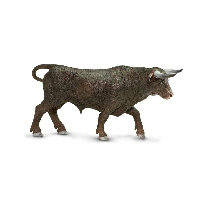 Mini Black Bull | Miniature Black Bull | Black Bull Figurine - Hard Plastic - 5.75in. L x 1.85in. W x 2.85in. H - 1 Piece (sl161629)