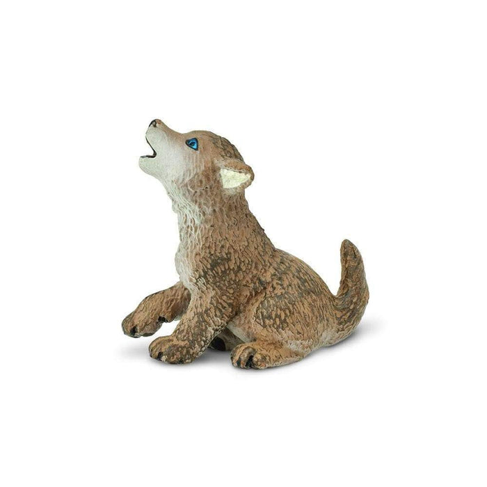 Mini Wolf Pup | Wolf Pup Model | Toy Wolf Pup | Wolf Pup Figurine - 1.6in. L x 0.95in. W x 1.75in. H - 1 Piece (sl222929)