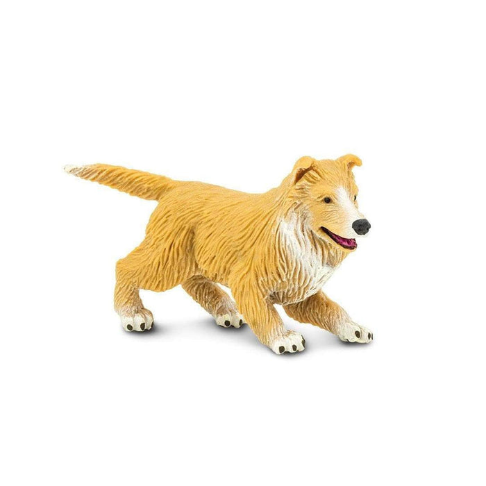 Miniature Collie Puppy | Collie Puppy Figurine - Hard Plastic - 2.95in. L x 0.9in. W x 1.75in. H - 1 Piece (sl239429)