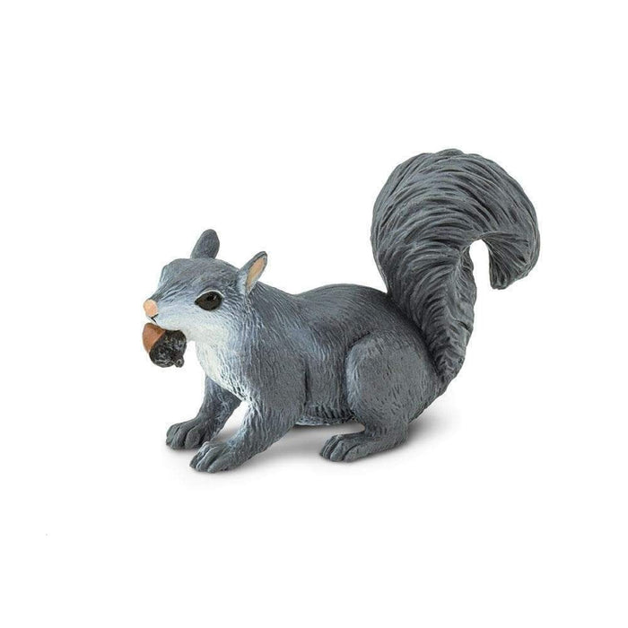 Miniature Squirrel | Squirrel Figurine | Gray Squirrel Figure - Plastic - 2.7in. L x 0.95in. W x 1.9in. H - 1 Piece (sl296129)
